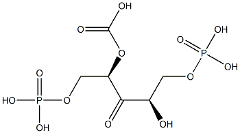 3-keto-2-carboxyarabinitol 1,5-bisphosphate结构式