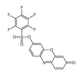 (7-oxophenoxazin-3-yl) 2,3,4,5,6-pentafluorobenzenesulfonate Structure