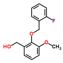 (2-((2-FLUOROBENZYL)OXY)-3-METHOXYPHENYL)METHANOL structure