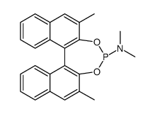 (11bR)-N,N,2,6-tetramethyl-Dinaphtho[2,1-d:1',2'-f][1,3,2]dioxaphosphepin-4-amine结构式