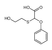 2-(2-hydroxyethylsulfanyl)-2-phenoxyacetic acid Structure