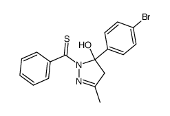 [5-(4-Bromo-phenyl)-5-hydroxy-3-methyl-4,5-dihydro-pyrazol-1-yl]-phenyl-methanethione结构式