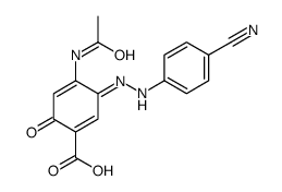 4-acetamido-3-[(4-cyanophenyl)hydrazinylidene]-6-oxocyclohexa-1,4-diene-1-carboxylic acid结构式