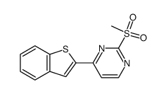 4-(benzo[b]thiophen-2-yl)-2-(methylsulfonyl)pyrimidine Structure