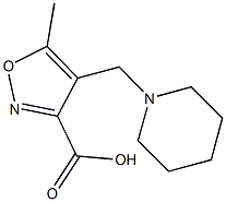 5-methyl-4-(1-piperidinylmethyl)-3-Isoxazolecarboxylic acid Structure