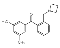 2'-AZETIDINOMETHYL-3,5-DIMETHYLBENZOPHENONE Structure