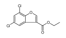 ETHYL 5,7-DICHLOROBENZOFURAN-3-CARBOXYLATE结构式