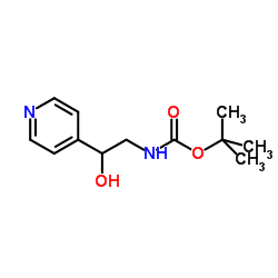 tert-Butyl [2-hydroxy-2-(pyridin-4-yl)ethyl]carbamate Structure