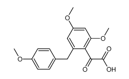 4,6-Dimethoxy-2-(4-methoxy-benzyl)-benzoyl-ameisensaeure结构式