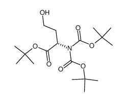 tert-butyl N,N-bis(tert-butyloxycarbonyl)-L-homoserinate结构式