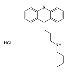 N-[3-(9H-thioxanthen-9-yl)propyl]butan-1-amine,hydrochloride Structure