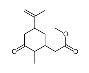 methyl 2-(2-methyl-3-oxo-5-prop-1-en-2-ylcyclohexyl)acetate结构式