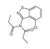 N-(4-chloro-1,2-benzothiazol-3-yl)-N-propanoylpropanamide Structure