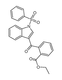 1-(phenylsulfonyl)indol-3-yl 2-carbethoxy-1-phenyl ketone结构式