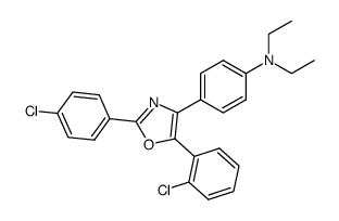 4-[5-(2-chloro-phenyl)-2-(4-chloro-phenyl)-oxazol-4-yl]-N,N-diethyl-aniline Structure
