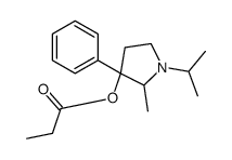 (2-methyl-3-phenyl-1-propan-2-ylpyrrolidin-3-yl) propanoate结构式