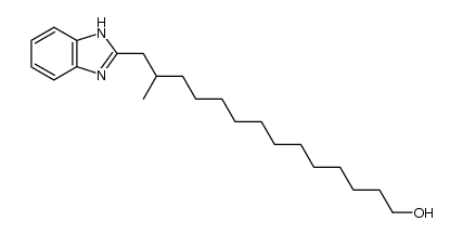 14-(1H-benzo[d]imidazol-2-yl)-13-methyltetradecan-1-ol结构式