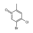 5-bromo-4-chloro-2-methyl-1-oxidopyridin-1-ium structure