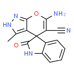 6'-amino-3'-methyl-2-oxo-1,2-dihydro-1'H-spiro[indole-3,4'-pyrano[2,3-c]pyrazole]-5'-carbonitrile picture