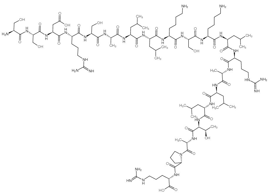 SER-SER-ASP-ARG-SER-ALA-LEU-LEU-LYS-SER-LYS-LEU-ARG-ALA-LEU-LEU-THR-ALA-PRO-ARG结构式