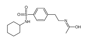 N-[2-[4-(cyclohexylsulfamoyl)phenyl]ethyl]acetamide Structure