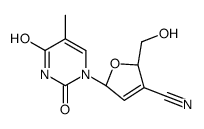 (2S,5R)-2-(hydroxymethyl)-5-(5-methyl-2,4-dioxopyrimidin-1-yl)-2,5-dihydrofuran-3-carbonitrile结构式