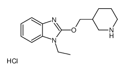 1-Ethyl-2-(piperidin-3-ylmethoxy)-1H-benzoimidazole hydrochloride结构式