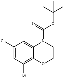 4-N-Boc-8-bromo-6-chloro-2,3-dihydro-benzo[1,4]oxazine Structure