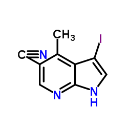 5-Cyano-3-iodo-4-Methyl-7-azaindole结构式