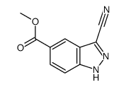 methyl 3-cyano-1H-indazole-5-carboxylate结构式