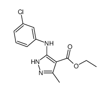 5-(3-Chloro-phenylamino)-3-methyl-1H-pyrazole-4-carboxylic acid ethyl ester Structure