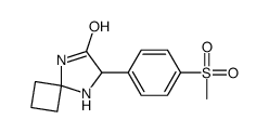 7-[4-(Methylsulfonyl)phenyl]-5,8-diazaspiro[3.4]octan-6-one结构式