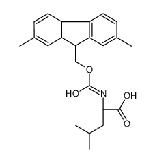 N-(9H-(2,7-dimethylfluoren-9-ylmethoxy)carbonyl)leucine结构式