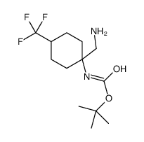 2-Methyl-2-propanyl [1-(aminomethyl)-4-(trifluoromethyl)cyclohexy l]carbamate Structure