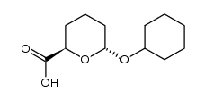 trans-2-(cyclohexyloxy)-6-carboxytetrahydropyran结构式