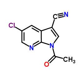 1-Acetyl-5-chloro-1H-pyrrolo[2,3-b]pyridine-3-carbonitrile Structure