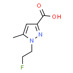 1-(2-Fluoroethyl)-5-methyl-1H-pyrazole-3-carboxylic acid structure