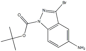 5-Amino-3-bromo-indazole-1-carboxylic acid tert-butyl ester结构式