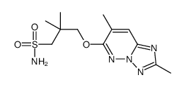 3-[(2,7-dimethyl-[1,2,4]triazolo[1,5-b]pyridazin-6-yl)oxy]-2,2-dimethylpropane-1-sulfonamide Structure