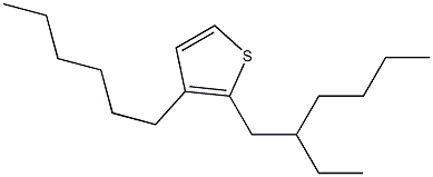 2-(2-Ethyl-hexyl)-3-hexyl-thiophene Structure