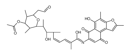 [(2R,3R,4R,5R)-2-[(2R,3S,4S,5E,7Z)-3-hydroxy-9-[(5-hydroxy-2,4-dimethyl-6,9-dioxobenzo[e][1]benzofuran-7-yl)amino]-4,8-dimethyl-9-oxonona-5,7-dien-2-yl]-3,5-dimethyl-6-(2-oxoethyl)oxan-4-yl] acetate Structure