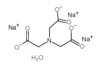 nitrilotriacetic acid trisodium salt monohydrate Structure