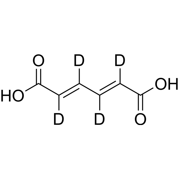 trans-trans-Muconic acid-d4 Structure