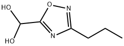 3-Propyl-[1,2,4]oxadiazole-5-carbaldehyde hydrate结构式