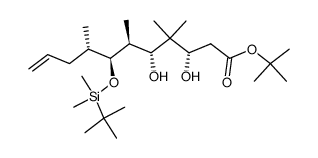 tert-butyl (3S,5R,6S,7S,8S)-7-((tert-butyldimethylsilyl)oxy)-3,5-dihydroxy-4,4,6,8-tetramethylundec-10-enoate结构式