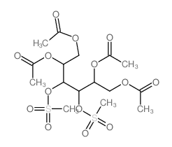 D-Mannitol,1,2,5,6-tetraacetate 3,4-dimethanesulfonate structure