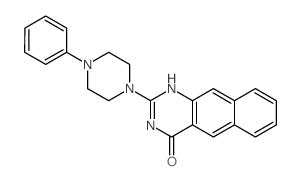 2-(4-phenylpiperazin-1-yl)-1H-benzo[g]quinazolin-4-one结构式