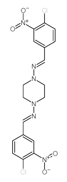 1,4-Piperazinediamine,N1,N4-bis[(4-chloro-3-nitrophenyl)methylene]- structure