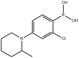 2-Chloro-4-(2-methylpiperidin-1-yl)phenylboronic acid结构式