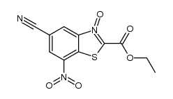 5-cyano-7-nitro-3-oxy-benzothiazole-2-carboxylic acid ethyl ester Structure